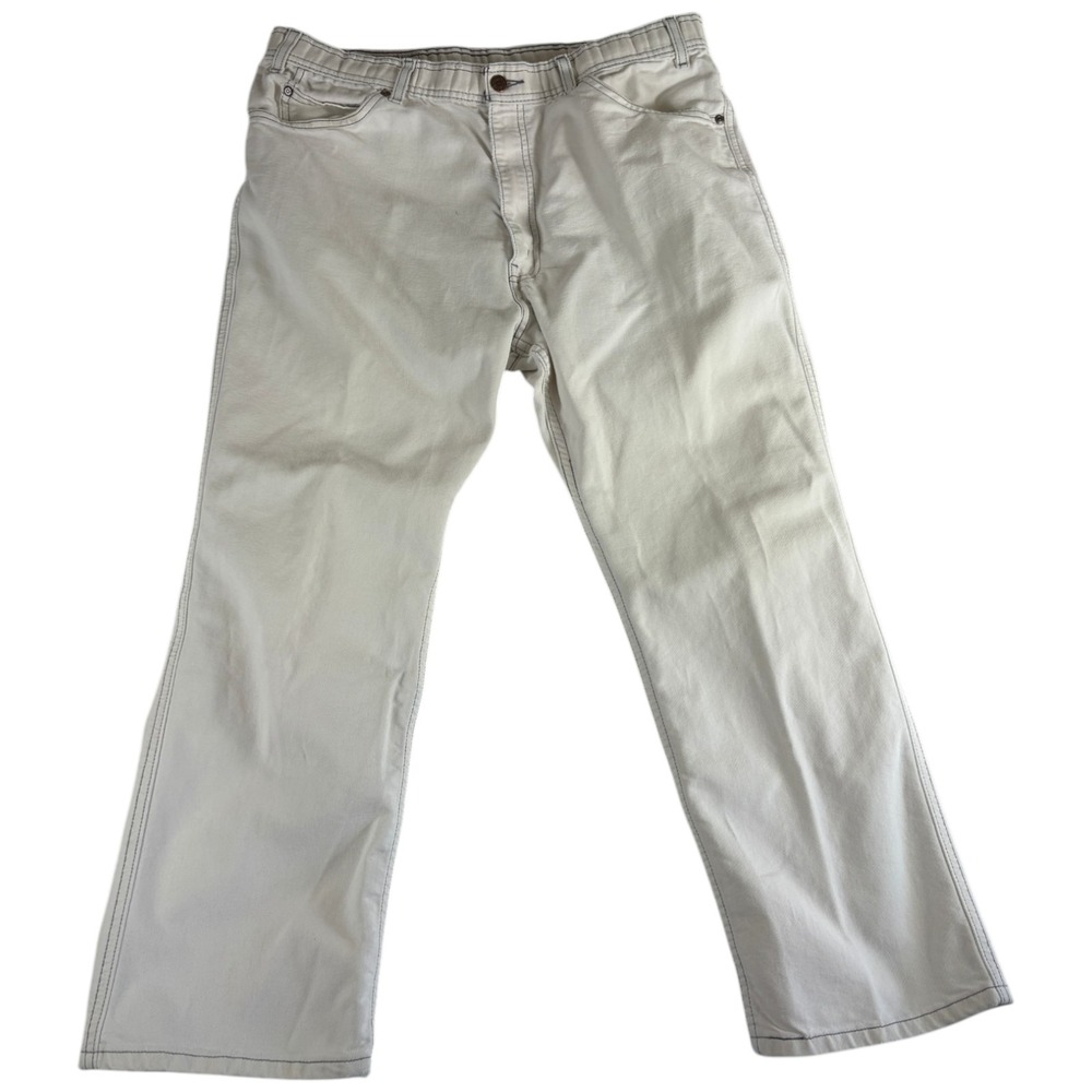 VTG Levi's Jeans‎ Mens 40x29 (35x25.5) Beige / White Denim Cotton Straight Leg